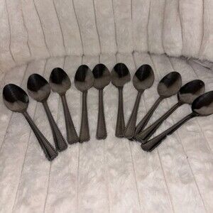 Unbranded Braided Rope Edge Stainless China Place Soup Spoons Lot of 10